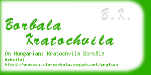 borbala kratochvila business card